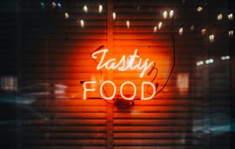 Food sign, ADA Mediterranean Kitchen, Ryde, Isle of Wight