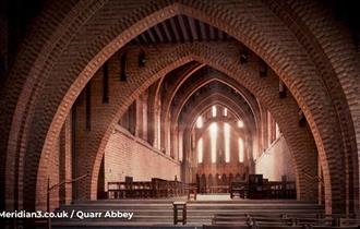 Inside view of the Abbey at Quarr Abbey, life at Quarr Abbey event, Ryde, Isle of Wight, island life, what's on