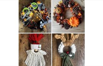 Halloween and Autumn wreaths and Christmas craft decorations at Island CraftWorks, Ryde, Isle of Wight, children activities, family fun, what's on, ev