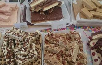 Variety of fudge produced by Isle of Fudge, lsle of Wight, local producers, local produce, let's buy local
