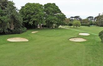 Aerial view of green at Osborne Golf Club, East Cowes, Things to Do