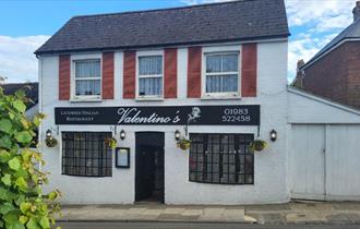 Outside view of Valentino's restaurant in Carisbrooke, Isle of Wight, Italian, food & drink