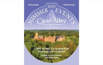 Summer events at Quarr Abbey poster, Ryde, Isle of Wight, things to do, food and drink, events, what's on