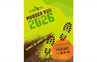 Mudder Run poster at Robin Hill Adventure Park, Isle of Wight, running event, what's on, event, sport activities, things to do