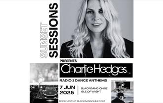 Sunset Sessions poster, Blackgang Chine, summer event, what's on, Isle of Wight