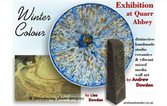 Winter Colours Exhibition Poster, Quarr Abbey, Isle of Wight, arts, events