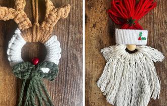 Reindeer & Gonk craft pieces at Island CraftWorks, Christmas workshops, Isle of Wight, what's on, event, family friendly event