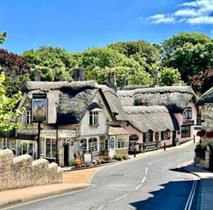 Thatched tearooms at Shanklin Old Village on the Isle of Wight
