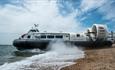 Hovercraft leaving Southsea to travel to Ryde on the Isle of Wight, Hovertravel