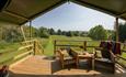 View from tent at Sibbecks Farm Glamping, Self-catering, Isle of Wight