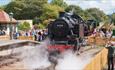 Steam train pulling into the train station at Havenstreet, Isle of Wight Steam Railway, Things to Do, Isle of Wight