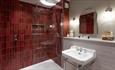 Walk in shower in bathroom at The Albion Hotel, Freshwater, boutique hotel, luxury, Isle of Wight