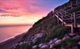 View of steps at Alum Bay beach, Isle of Wight, Things to Do