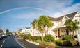 Isle of Wight, Accommodation Appley Lodge, Image showing outside of Hotel with beautiful rainbow over head