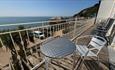 Balcony with sea views from Apartment 4 at Salty Holidays, self catering, Ventnor, Isle of Wight, coastal apartments