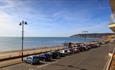 View of Sandown beach from Bayshore Hotel on the Isle of Wight