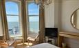 Double bedroom with bay window and sea views at Bermuda House, Ventnor, Isle of Wight, self catering