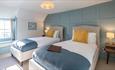 Twin bedroom at The Buddle Inn, bed and breakfast, Niton, Isle of Wight, boutique rooms, country pub