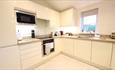 Kitchen in one of the apartments at Chale Bay Farm, self catering, apartments, Isle of Wight