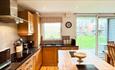 Isle of Wight, Calico Skies, Self Catering Accommodation, Island Harbour, Kitchen and Dining area with Kitchen Island