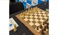 Isle of Wight, Events, Chess Tournament, board set up and ready to go