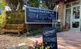 Isle of Wight, Eating Out, Chessell Pottery Cafe, Welcome Board