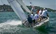Group of people sailing a yacht on the Solent, Isle of Wight, What's On, Cowes Classics Regatta - Copyright: Tim Jeffreys