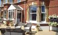 View of the front entrance of Brooke House, Shanklin, Isle of Wight, B&B