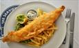 Fish and chips at The Seaview Hotel Restaurant, Isle of Wight