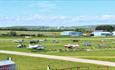 Aerial view of airfield at Isle of Wight Airport Sandown