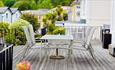 Outside dining on balcony at The Braemar, B&B, Shanklin, Isle of Wight