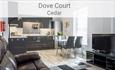 Open plan living, dining and kitchen area at Cedar apartment, Dove Court, Shanklin,Self Catering