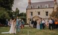 Garden games at East Afton Farmhouse - copyright: Little Isle Photography