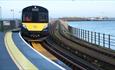 Island Line train travelling on Ryde Pier