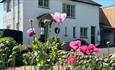 Isle of Wight, accommodation, caravan, retro, Far Out Caravan Retreat, St Lawrence, Cottage and flowers