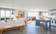 Kitchen and open plan dining area at Flackstead, property with Classic Cottages, Isle of Wight, self catering, accommodation, luxury, cottages and hou