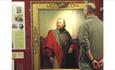 Gentleman viewing the Garibaldi painting at the Museum of Island History, Newport, Isle of Wight, Things to Do