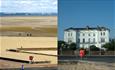 Ryde beach and outside view of Strand House, The Garden Apartment, self catering, Isle of Wight