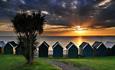 Sunset over the sea at Gurnard Beach, Isle of Wight, Things to Do