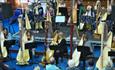 Isle of Wight, Harp on Wight International, Music, concerts, many harpists on stage playing to audiance