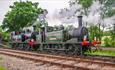 Isle of Wight Steam railway, Winter Gala and Dark Ales Festival, image of one engine coupled to another
