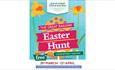 Easter egg hunt poster, Isle of Wight Steam Railway, Easter event, family fun, children's activities, steam railway, attraction, heritage