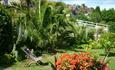 Deck chair in the gardens at St Maur, B&B, Ventnor