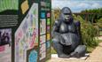 Monkey statue at Monkey Haven, sanctuary, Isle of Wight, Things to Do