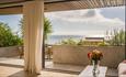 Isle of Wight, Accommodation, Self Catering Agency, Mermaid Holidays, Bay cottage balcony with seaview.
