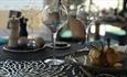 Dish of food on table with festive decorations, New Year's Eve party at Albion Hotel, Isle of Wight, what's on, event