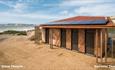 National Trust toilet block at Compton Bay car park, Isle of Wight, beach facilities