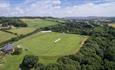 Aerial view of Newclose County Cricket Ground, weddings on the Isle of Wight, celebration, family, Newport