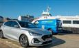 Car and van next to hovercraft, Premier Rental, Isle of Wight, car hire, van hire