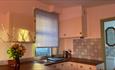 Isle of Wight, Accommodation, Self Catering, Unique, Yurt, Glamping, Kitchen, Puckaster Cove Glamping
